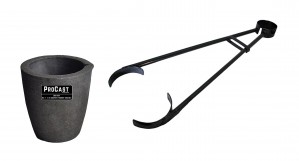 No 3 - 4 Kg Clay Graphite Foundry Crucible Kit w/ 26" Foundry Crucible Flask Tongs