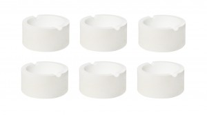 Set of 6 - 3" 7 oz Ceramic Silica Crucible Dish Cups