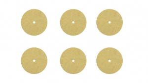Set of 6 - 1/8" Thickness x 1" Diameter Soft Polishing Discs