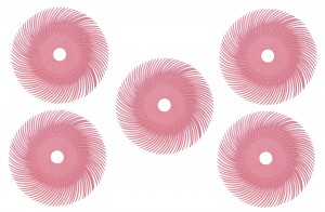 5 Pack of 3" Pink Pumice Radial Discs