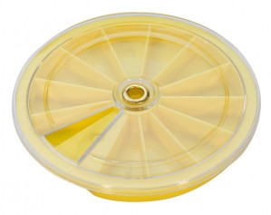 Small Round Gem Tray w/ 12 Compartments