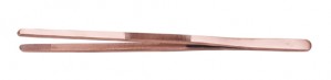 Copper Pickling Tweezers - Straight w/ Serrated Jaws