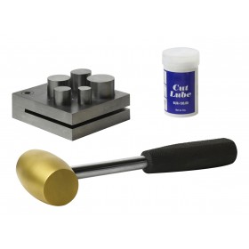 5-Piece Metal Disc Cutting Kit with Brass Hammer and Cut Lube