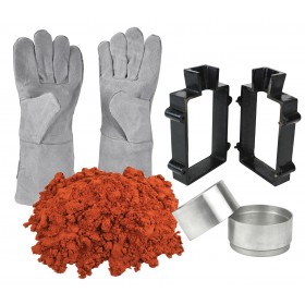 Sand Casting Set with 10 Lbs of Petrobond Sand Casting Clay, Tongs, & Cast  Iron Mold Flask Frame