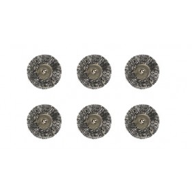 Set of 6 Unmounted Steel Wire Wheel Brushes 