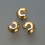 Pack of 144 Gold Plated Crimp Covers - 4 mm