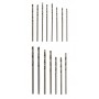 Set of 15 Twisted HSS Drills w/ Pouch - 1.05 mm to 2 mm