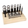 8 Piece Steel Dapping Doming Punch Block Set - 5 MM to 27 MM