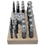 26-Piece Steel Dapping Doming Punch Block Set - 2.3 MM to 25 MM