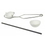 Ceramic Silica Melting Crucible Set with Whip Tongs and Graphite Stir Rod 