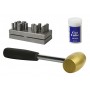 14-Piece Metal Disc Cutting Kit with Brass Hammer and Cut Lube