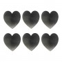 6/Pk of 24 Gauge Large Nickel Silver Hearts - 1-3/8" x 1-1/2" Charm Blanks
