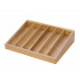 Wooden File Organizer Tray with 6 Compartments